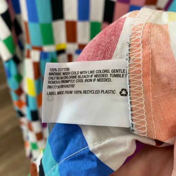 Target Pride Collection Multicolor Geometric Checker Print Cotton Dress 3X artsy - Picture 6 of 7